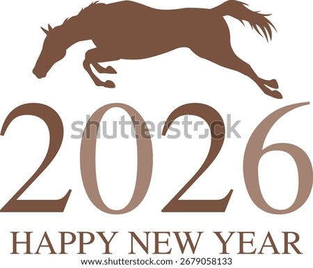 New Year's card material 2026 (Reiwa 8) Year of the Horse