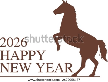 New Year's card material 2026 (Reiwa 8) Year of the Horse