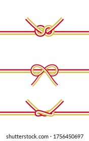 Material de la tarjeta de Año Nuevo: Simple ilustración vectorial Mizuhiki
Decoración del año nuevo japonés