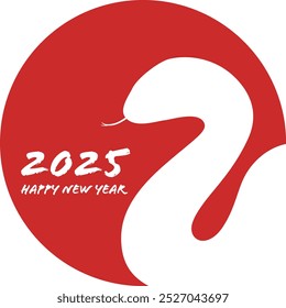 New Year's card material with sunrise and snake