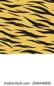 New Year's card material with white copy space on the background of the tiger pattern