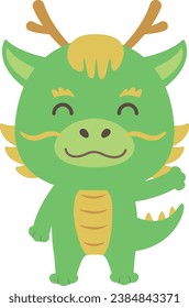 New Year's card material Year of the Dragon Cute dragon illustration
