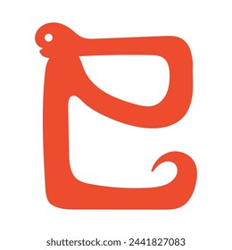 New Year's card material Year of the Snake design letters