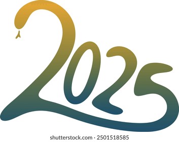 Neujahrskartenmaterial, Jahr der Schlange 2025, Bürstenbriefe