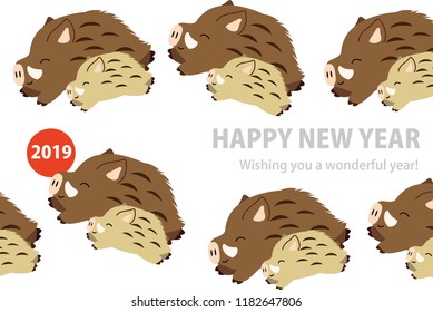 New Year's card of Pop boar 3