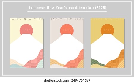 New Year's card template material (2025) 