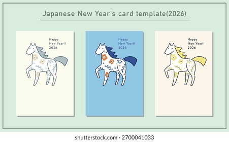 Material de Plantilla de tarjetas de Nuevo año (2026) 