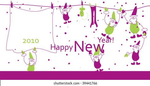 New year's card, vector