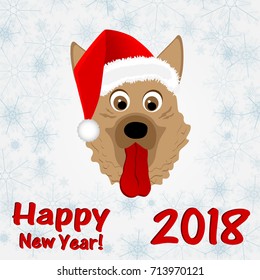 New Year's card in the year of the dog