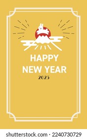 Tarjeta de Año Nuevo para el año del conejo en 2023