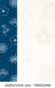 New Year's cards Japanese paper pattern background