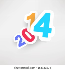 New Year`s celebration design with vivid floating numbers