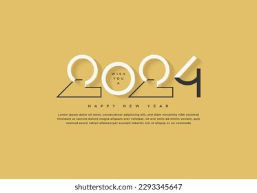 New Year's celebration number ideas such as unique coat hangers, covers, templates, and other printing supplies. Premium design vector celebration and happy new year 2024.
