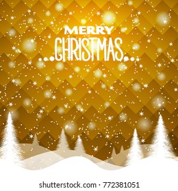 New Year's Christmas background, in yellow tones. eps 10