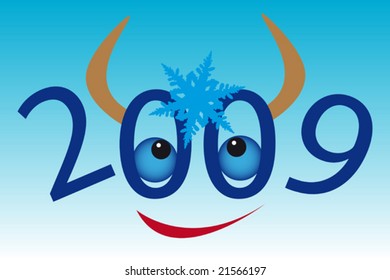 New Year's and Christmas collection of illustrations