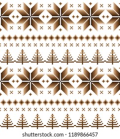 New Year's Christmas pattern pixel vector illustration
