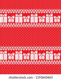 New Year's Christmas pattern pixel vector illustration