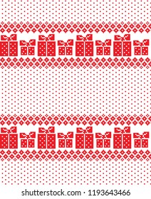 New Year's Christmas pattern pixel vector illustration