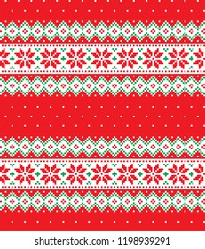 New Year's Christmas pattern pixel vector illustration