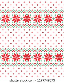 New Year's Christmas pattern pixel vector illustration