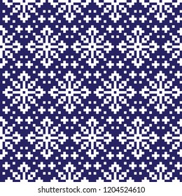 New Year's Christmas pattern pixel vector illustration