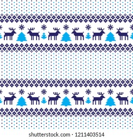 New Year's Christmas pattern pixel vector illustration