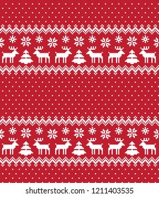 New Year's Christmas pattern pixel vector illustration