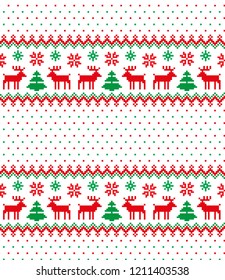 New Year's Christmas pattern pixel vector illustration