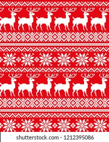 New Year's Christmas pattern pixel vector illustration