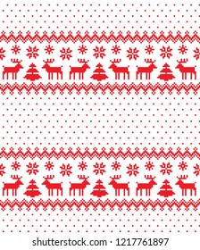 New Year's Christmas pattern pixel vector illustration