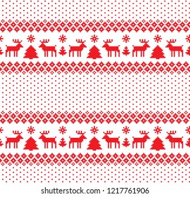 New Year's Christmas pattern pixel vector illustration