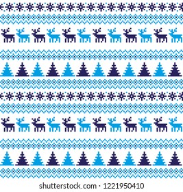 New Year's Christmas pattern pixel vector illustration