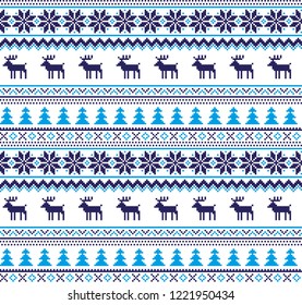 New Year's Christmas pattern pixel vector illustration