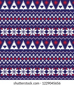 New Year's Christmas pattern pixel vector illustration