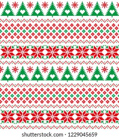 New Year's Christmas pattern pixel vector illustration