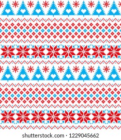 New Year's Christmas pattern pixel vector illustration