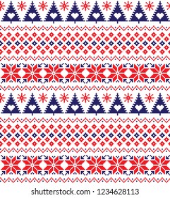 New Year's Christmas pattern pixel vector illustration
