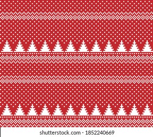 Ilustración vectorial de píxeles del patrón de Navidad de Año Nuevo