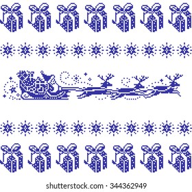 New Year's Christmas pattern pixel