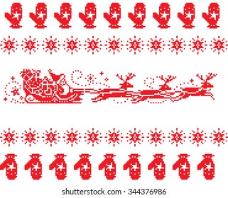 New Year's Christmas pattern pixel
