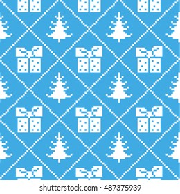 New Year's Christmas pattern pixel