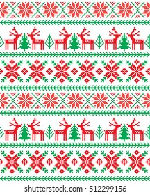 New Year's Christmas pattern pixel