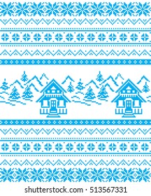 New Year's Christmas pattern pixel