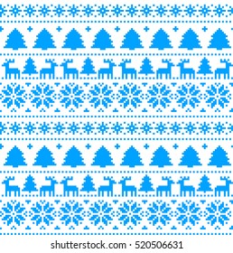 New Year's Christmas pattern pixel