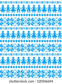 New Year's Christmas pattern pixel