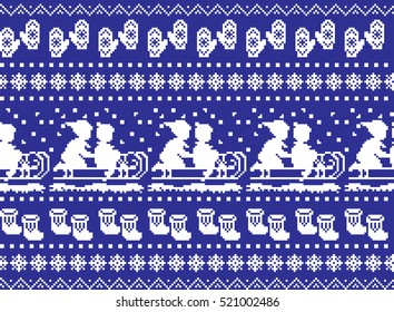 New Year's Christmas pattern pixel