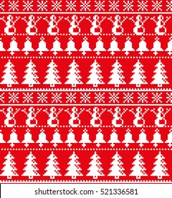 New Year's Christmas pattern pixel