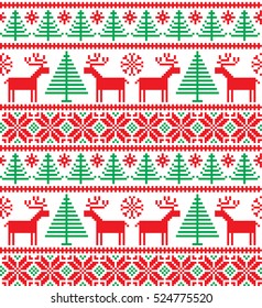 New Year's Christmas pattern pixel