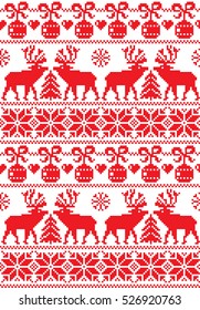 New Year's Christmas pattern pixel