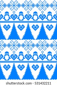 New Year's Christmas pattern pixel
